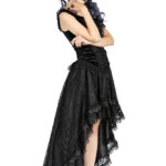 Dulce Black Lace High Low Gothic Skirt and top by Sinister