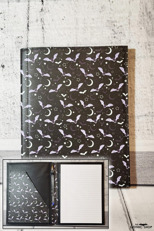 Moondance Mini Lilac Bats A5 Notepad Holder