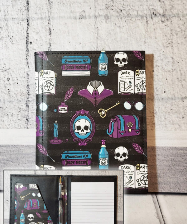 Moondance Nevermore Academy Moth A6 Gothic Print Small Notepad Holder