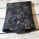 Black Cobweb Roses Stripes Gothic Paperback SMALL Book Sleeve iPad Cover