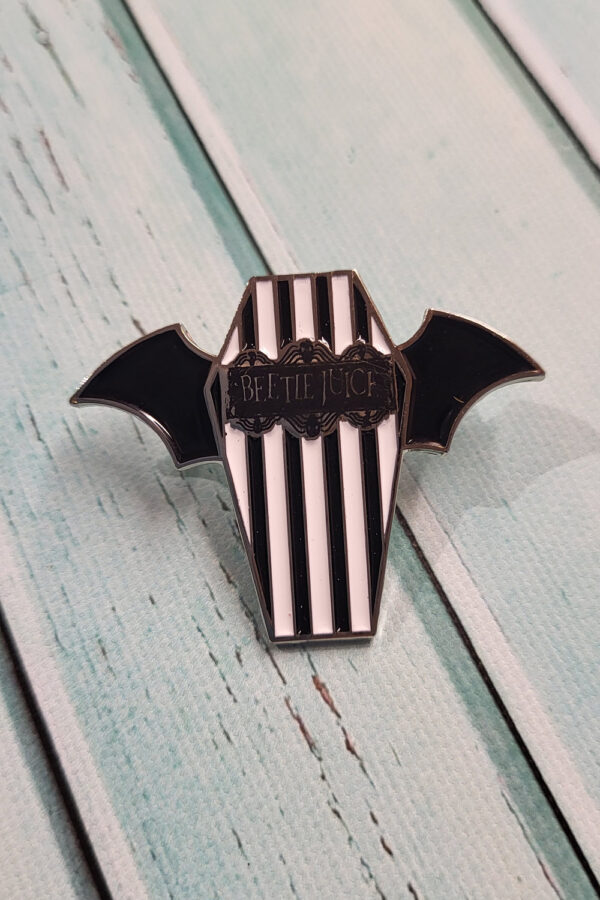 Beetlejuice Winged Coffin Enamel Pin