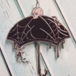 Nevermore Large Black Umbrella Enamel Pin