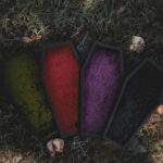 Velvet Lined Coffin Trinket Box