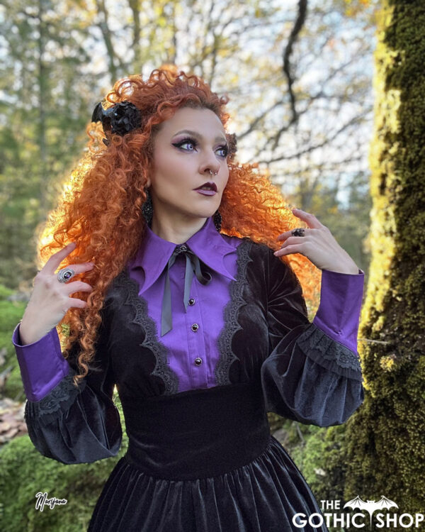 Gothic model Marijana wears the Deianira gothic dress by Dark in Love.