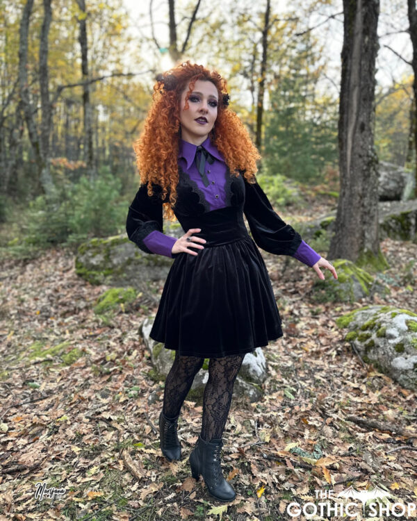 Gothic model Marijana wears the Deianira gothic dress by Dark in Love.