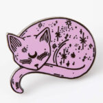 Mystical Cat Pink Enamel Pin
