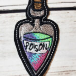 Poison potion bottle iron on patch