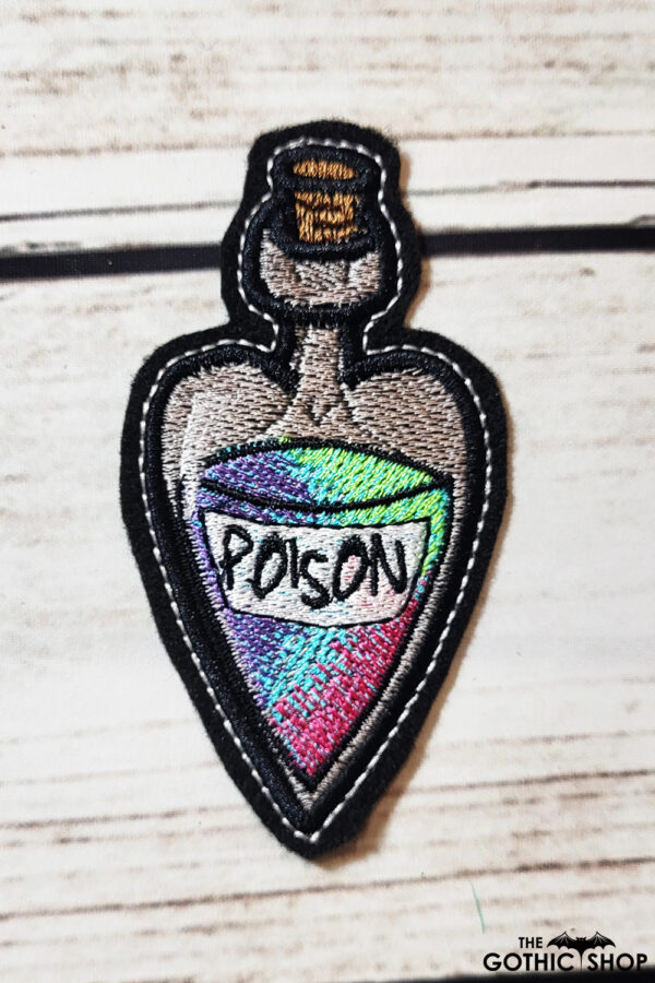 Poison potion bottle iron on patch