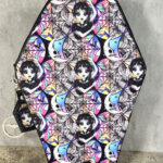 Lacian Wednesday Dance Queen Windows Gothic Large Coffin Shaped Backpack Bag