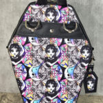 Lacian Wednesday Dance Queen Windows Gothic Large Coffin Shaped Backpack Bag