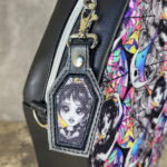 Wednesday Coffin Shaped Gothic Keyring | Bag Tag and backpack.