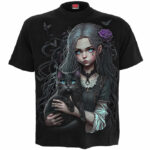 Goth Familiar Wednesday Black Cat Gothic T-Shirt