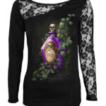 Poisoned Ivy Black Lace One Shoulder Top