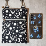 Phoebe White Luna Bats Little Gothic Bag for Mobile Phone