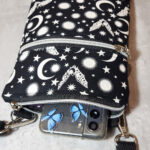 Phoebe White Luna Bats Little Gothic Bag for Mobile Phone