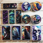 Gothic Print Keepsake Rectangular Tins
