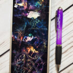 Witch Pentagram Candle Gothic Print Rectangular Pencil Tin