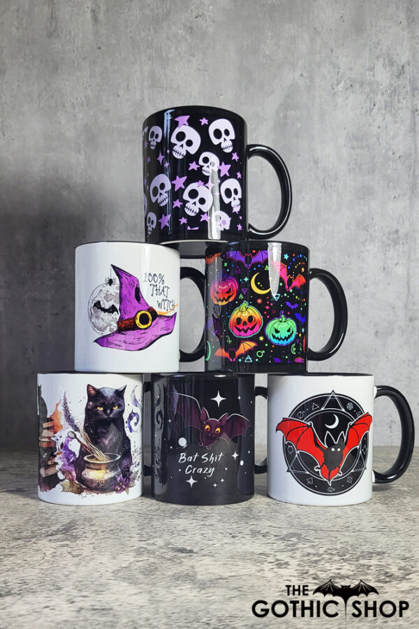 Gothic and witchy mugs