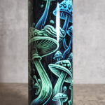 Trippy Mushrooms Gothic Print Skinny Tumbler