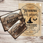 Gothic Witchy Medium Metal Sign