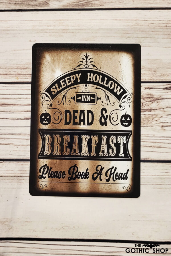 Dead and Breakfast Gothic Witchy SMALL Metal Sign