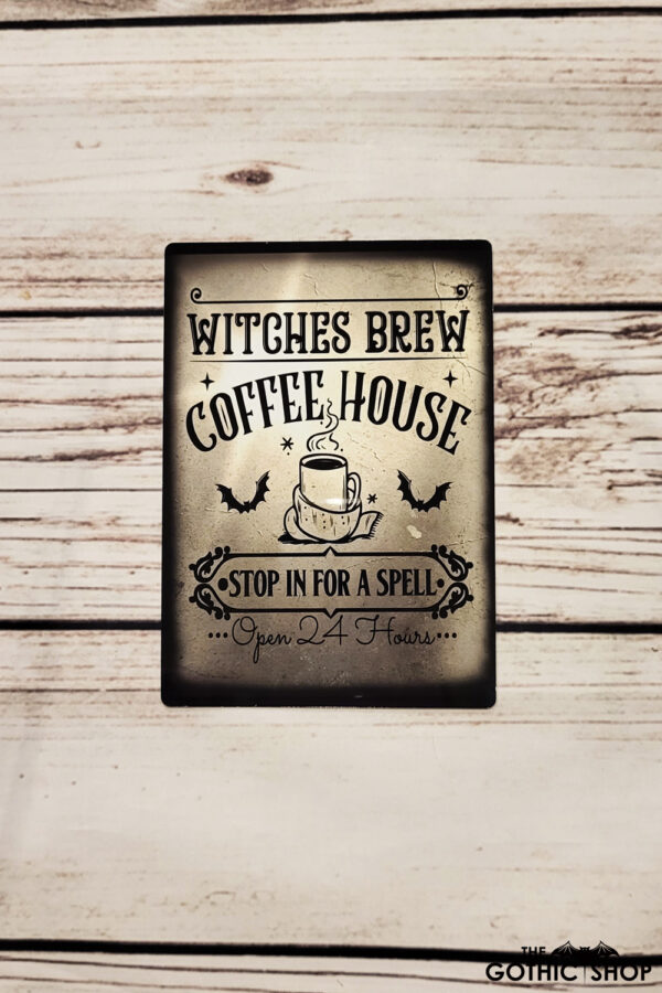 Coffee House Gothic Witchy X-SMALL Metal Sign