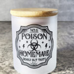 Poison Gothic Witchy Little Frosted Glass Jar