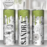 halloween images green glitter slime gothic print 20oz straight tumbler