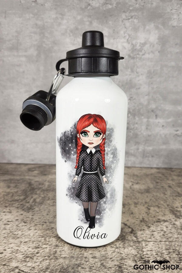 Personalised Customised Polkadot Dress Girl 600ml Metal Water Bottle