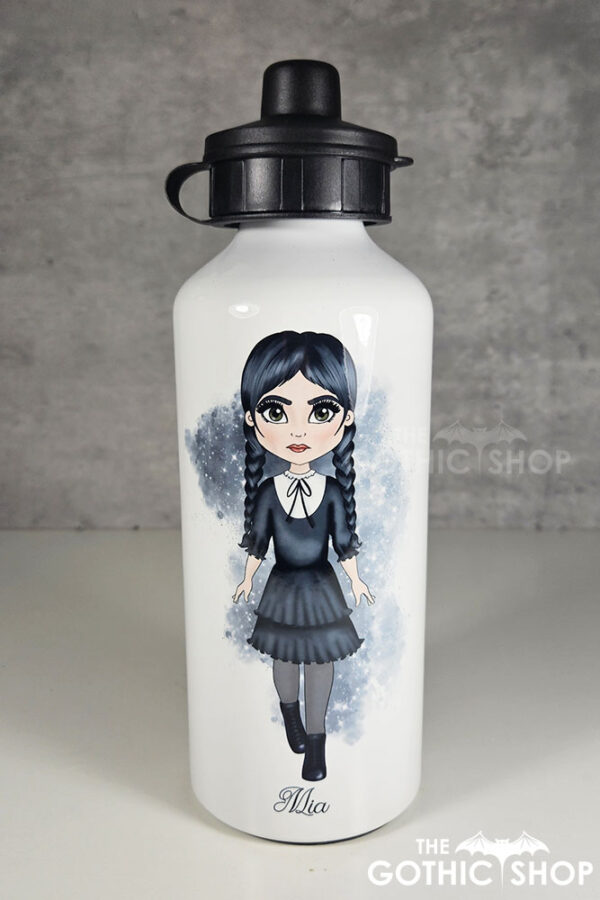 personalised customised gothic lolita dress girl 600ml metal water bottle