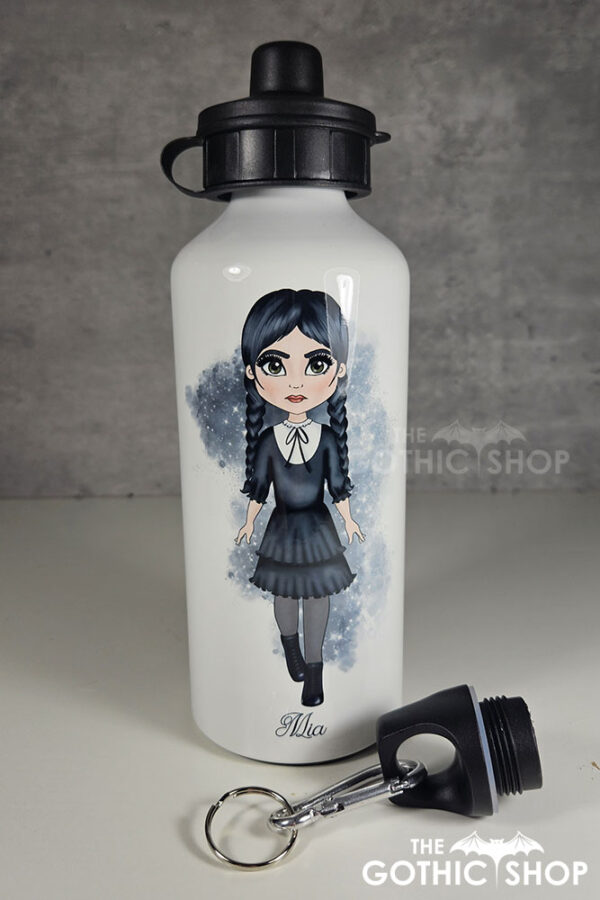 personalised customised gothic lolita dress girl 600ml metal water bottle
