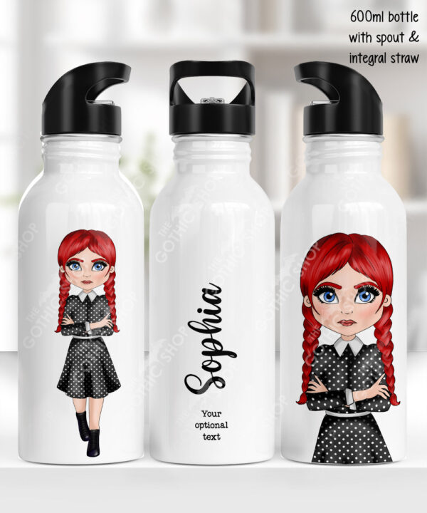 personalised willow customised gothic lolita dress girl 600ml metal water bottle