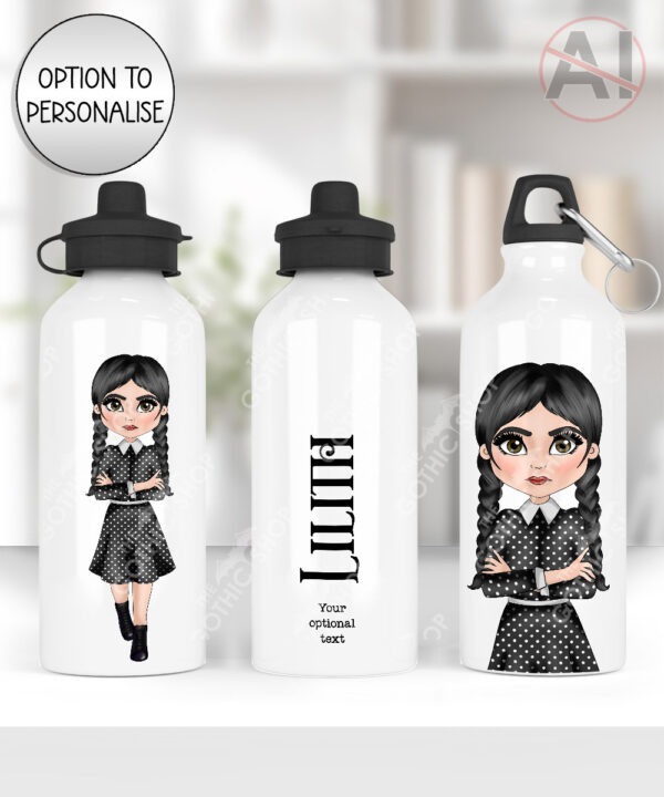 personalised willow customised gothic lolita dress girl 600ml metal water bottle
