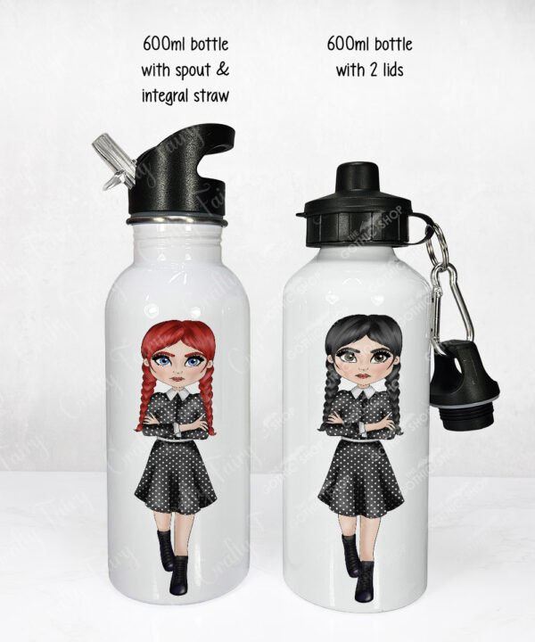 personalised willow customised gothic lolita dress girl 600ml metal water bottle