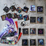 Gothic gifts including compact mirrors. keyrings and bookmarks