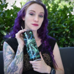 Gothic model VenusMantrap with our trippy mushroom tumbler.