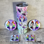 LGBTQ pride bats tumbler, coasters and mirrors