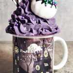 Spooky Halloween Village Scene Glow in the Dark Ceramic Mug