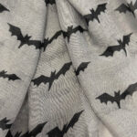 gothic bats grey/black scarf