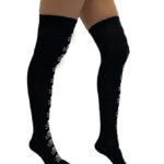 skulls & crossbones knee high gothic socks