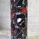 stay strange goth girl cameo & red cobwebs 20oz straight tumbler preorder