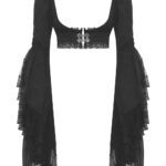 Nathalia Roses Black Flared Sleeve Gothic Victorian Bolero