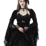 Nathalia Roses Black Flared Sleeve Gothic Victorian Bolero