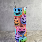 bright pumpkins gothic halloween 20oz straight tumbler