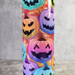 bright pumpkins gothic halloween 20oz straight tumbler