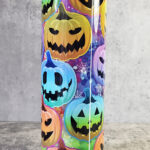 bright pumpkins gothic halloween 20oz straight tumbler