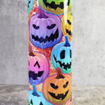 bright pumpkins gothic halloween 20oz straight tumbler