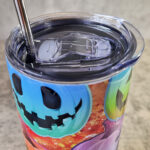 bright pumpkins gothic halloween 20oz straight tumbler