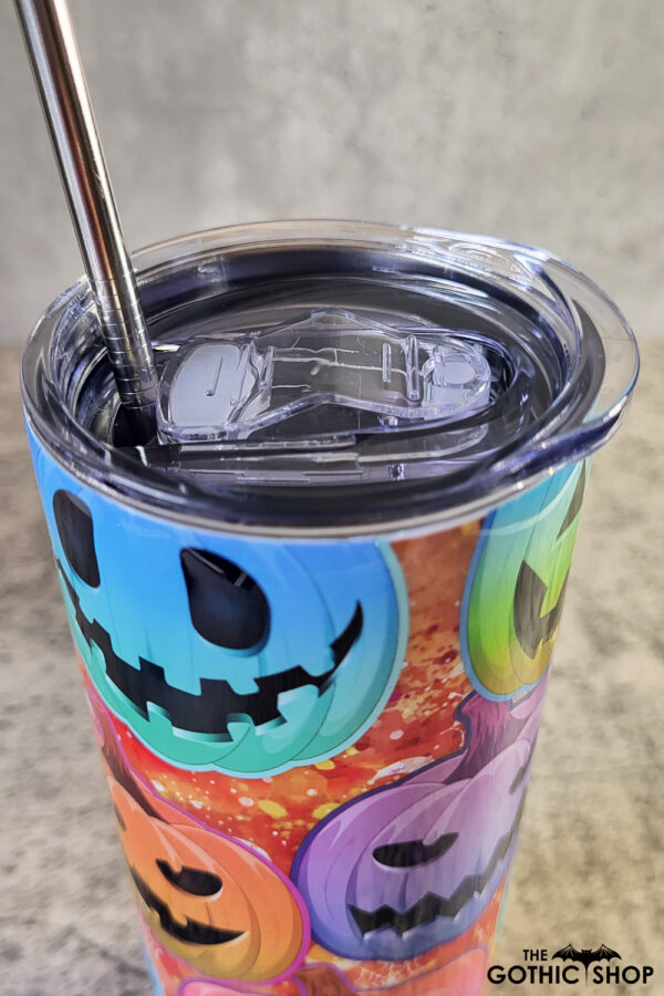 bright pumpkins gothic halloween 20oz straight tumbler