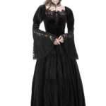 Princessa Black Velvet & Lace Gothic Vintage Prom Dress